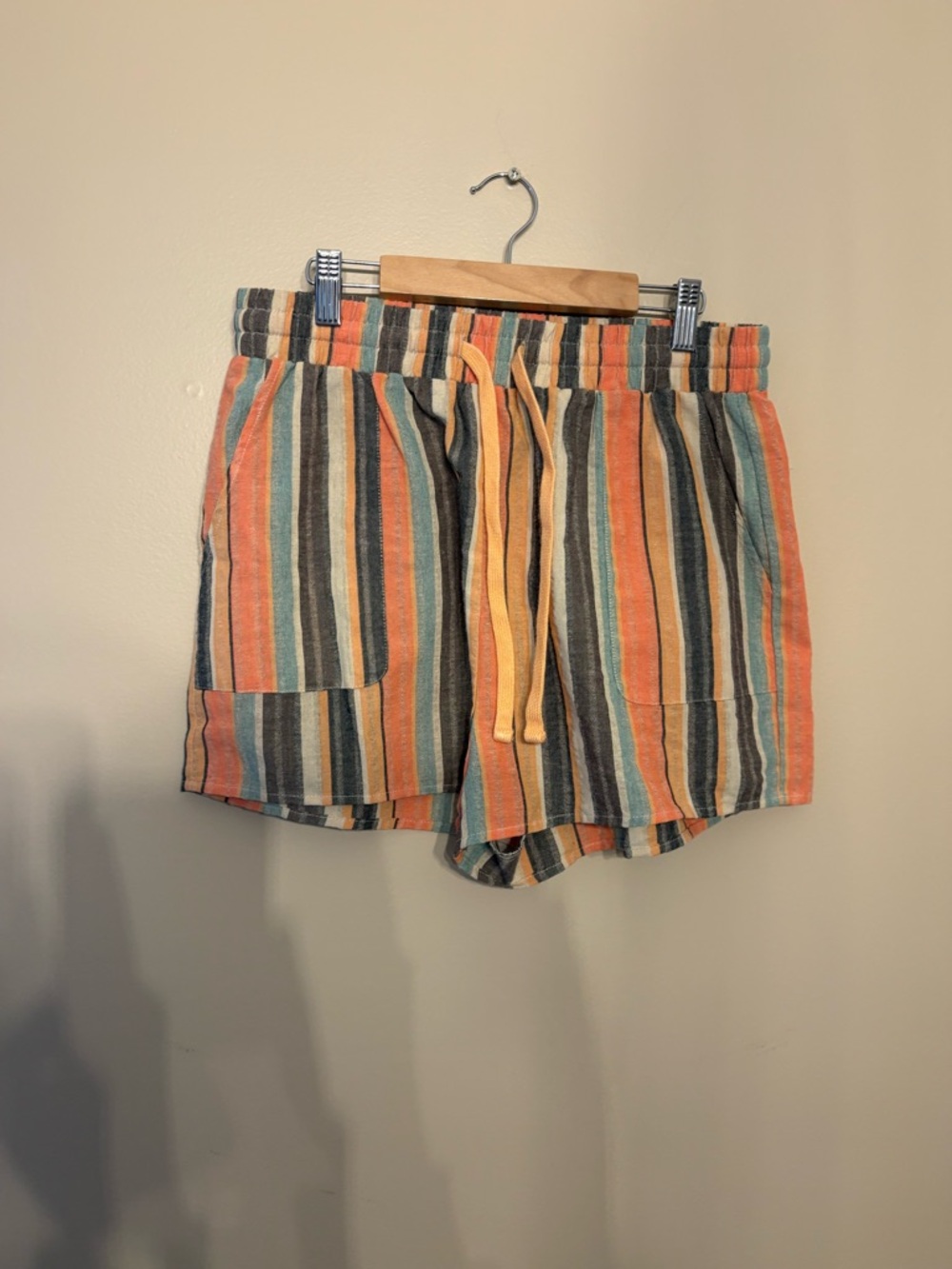 Multicolor Striped Drawstring Women’s Shorts